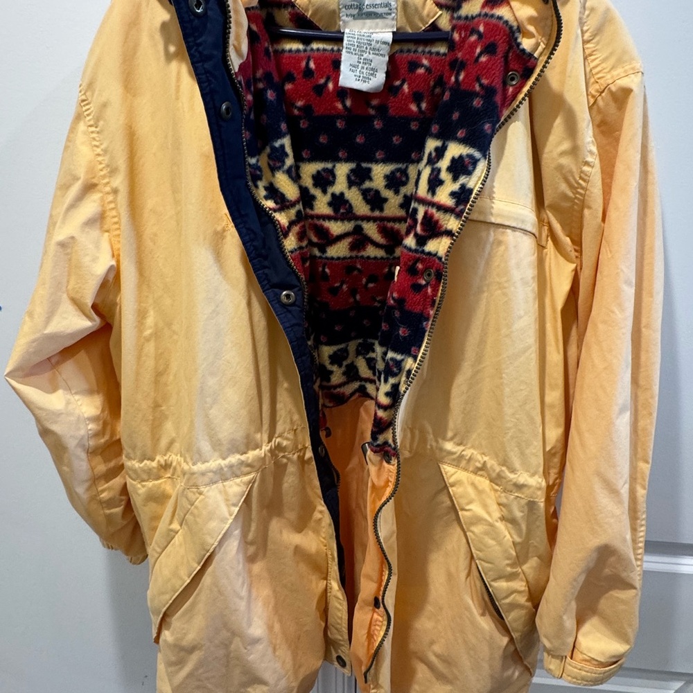 Yellow Jacket With Patterned Lining - image 1